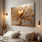Golden Tree Heart Wall Art