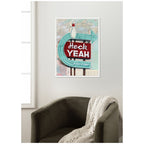 Heck Yeah by Krista V. Allenstein Framed Canvas Wall Art Print
