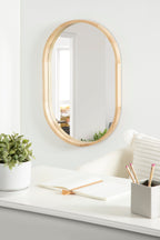 Hutton Wood Framed Capsule Mirror