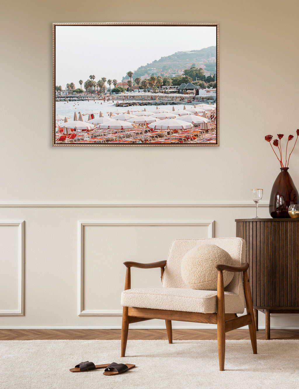 Sylvie Beaded AA  Imperia Framed Canvas by Alicia Abla