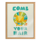 Blake Splish Splash Zoo Lion Framed Printed Glass by Heather Rosas
