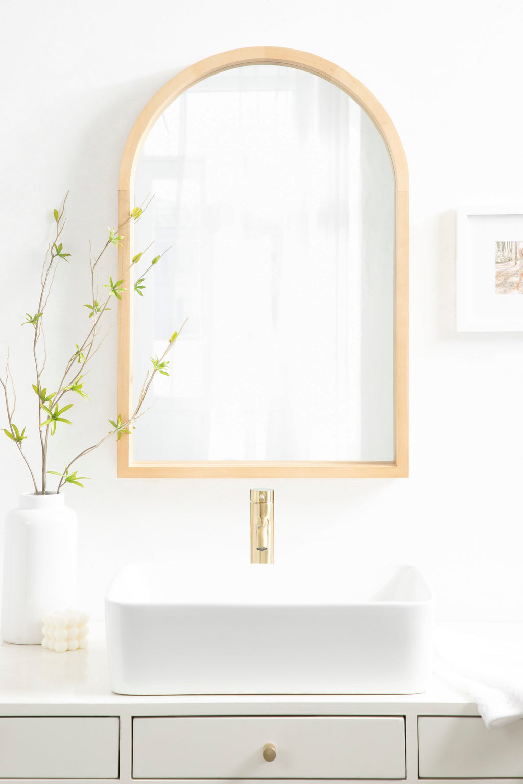 Hutton Wood Framed Arch Mirror