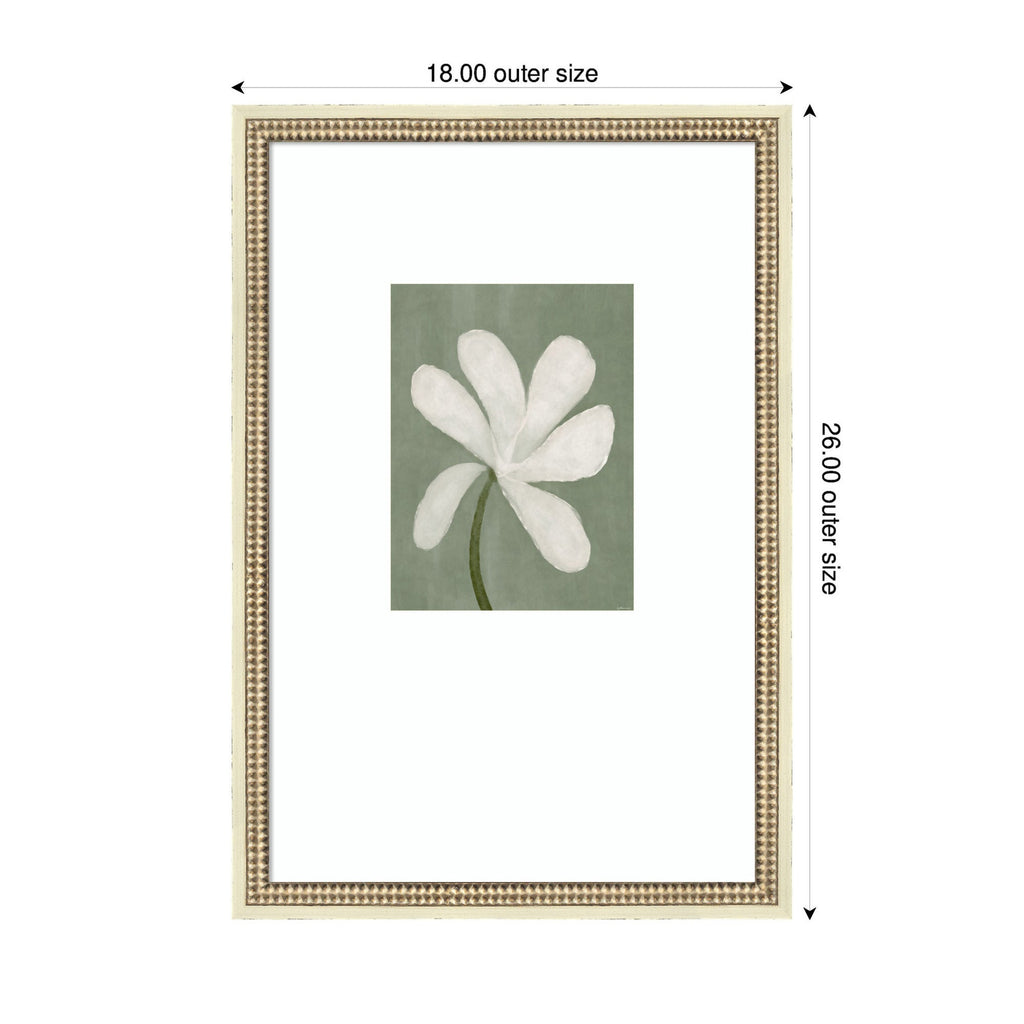 White Floral by Gabrielly Guedes Framed Wall Art Print