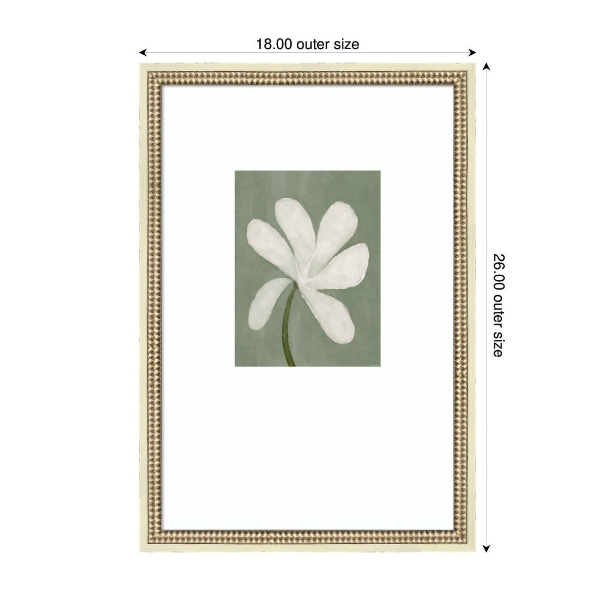 White Floral by Gabrielly Guedes Framed Wall Art Print