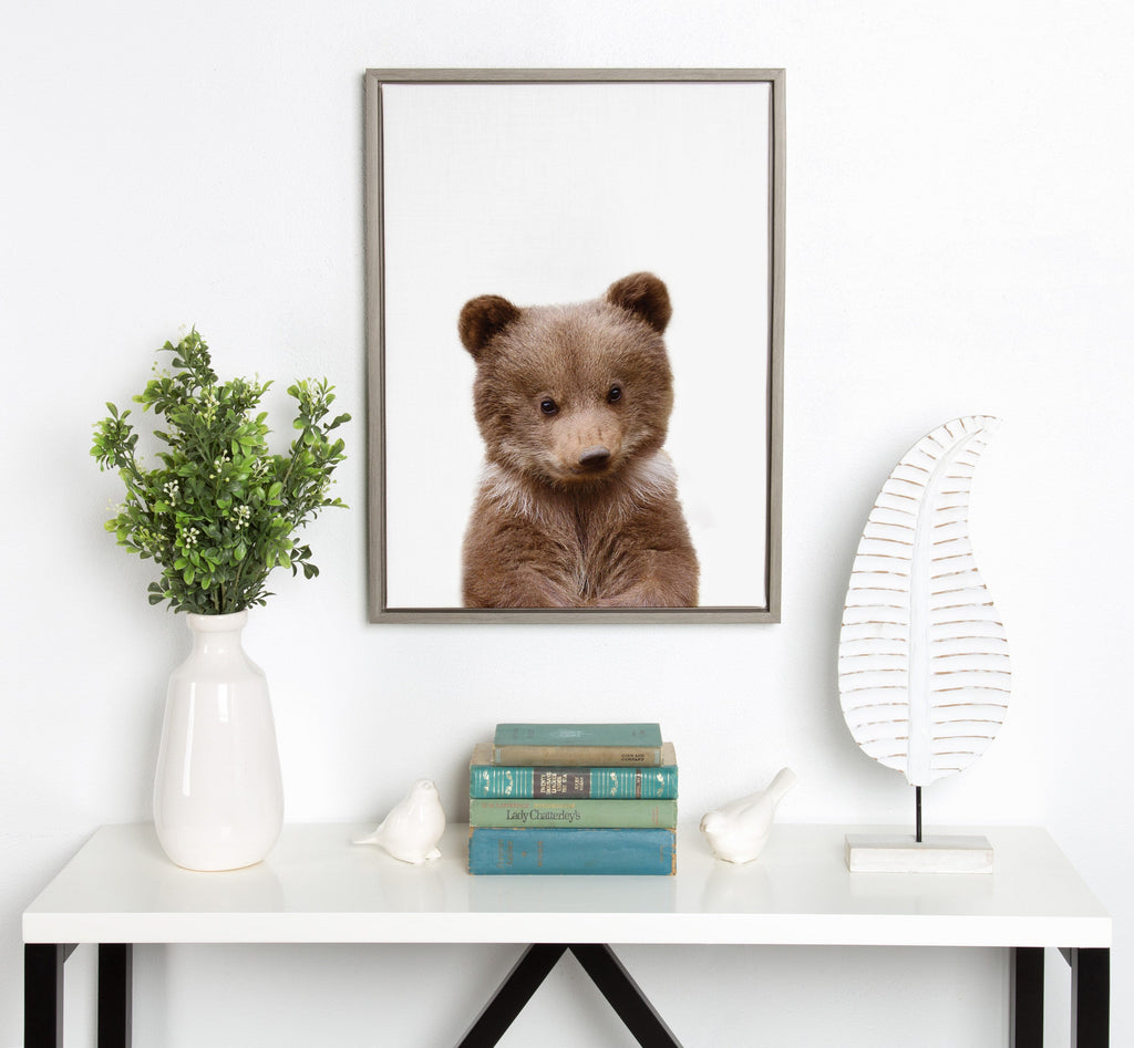 Sylvie Baby Bear Framed Canvas by Amy Peterson