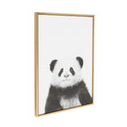 Sylvie Panda Framed Canvas by Simon Te Tai