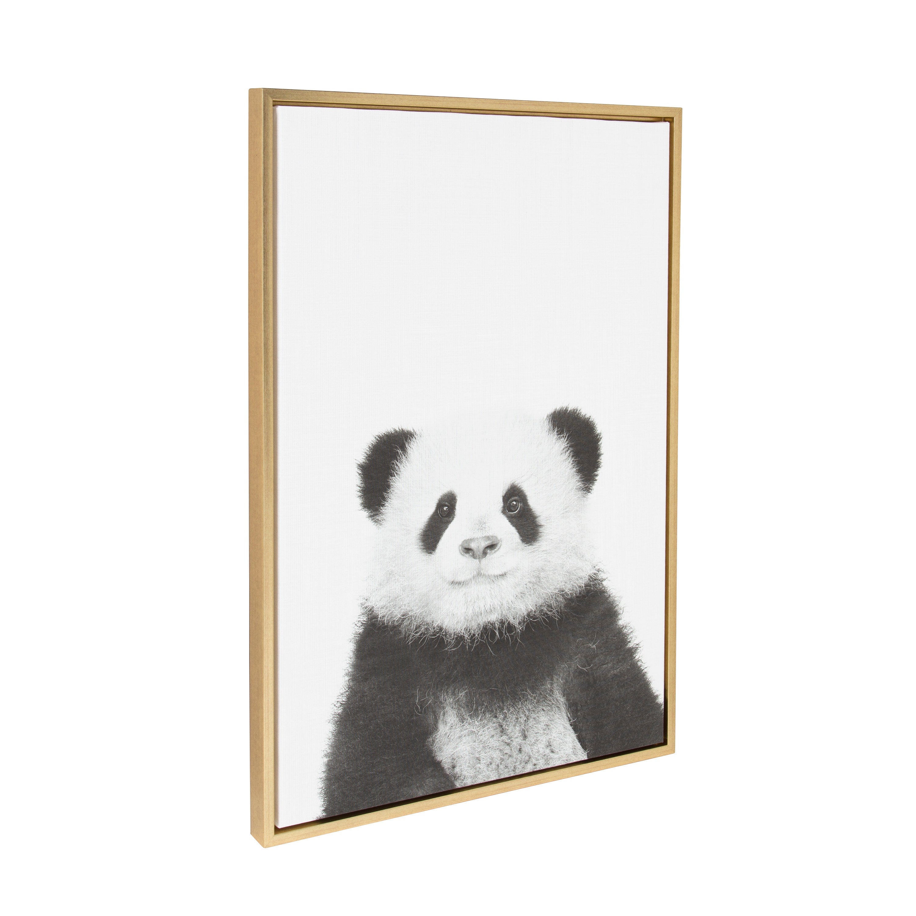 Sylvie Panda Framed Canvas by Simon Te Tai
