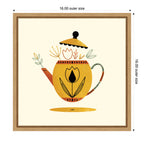 Sylvie Yellow Kettle Framed Canvas by Amber Leaders