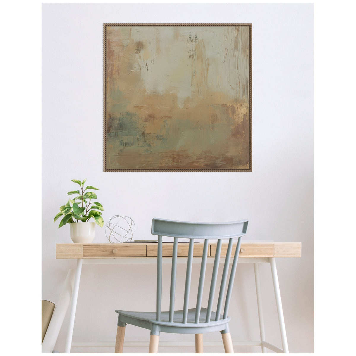 Sage Horizon No. 2 by Amy Lighthall Framed Canvas Wall Art Print