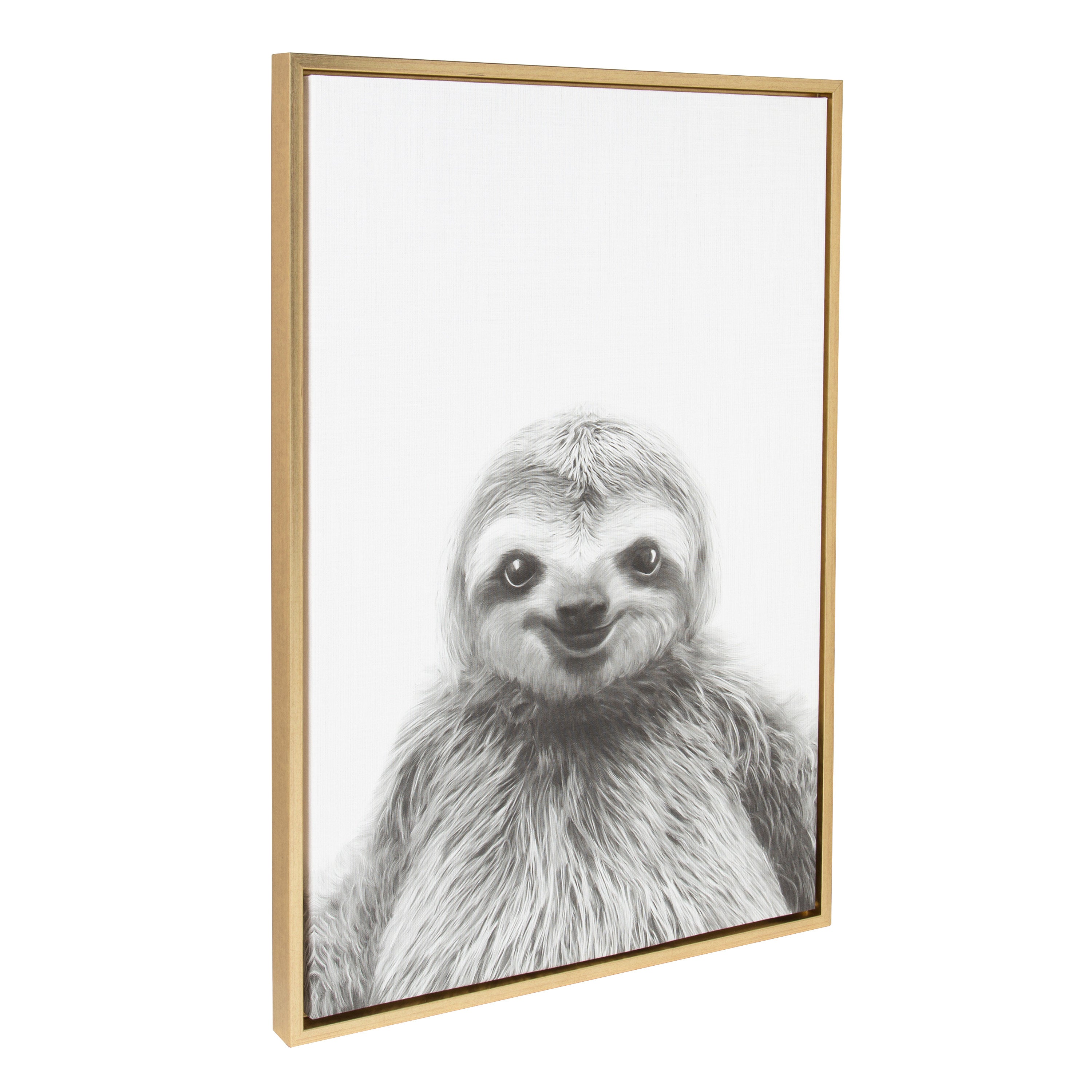 Sylvie Sloth Framed Canvas by Simon Te Tai