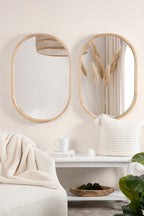 Hutton Wood Framed Capsule Mirror