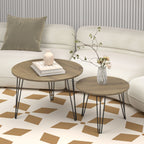 Round Nesting Coffee Table For Living Room (Set of 2)