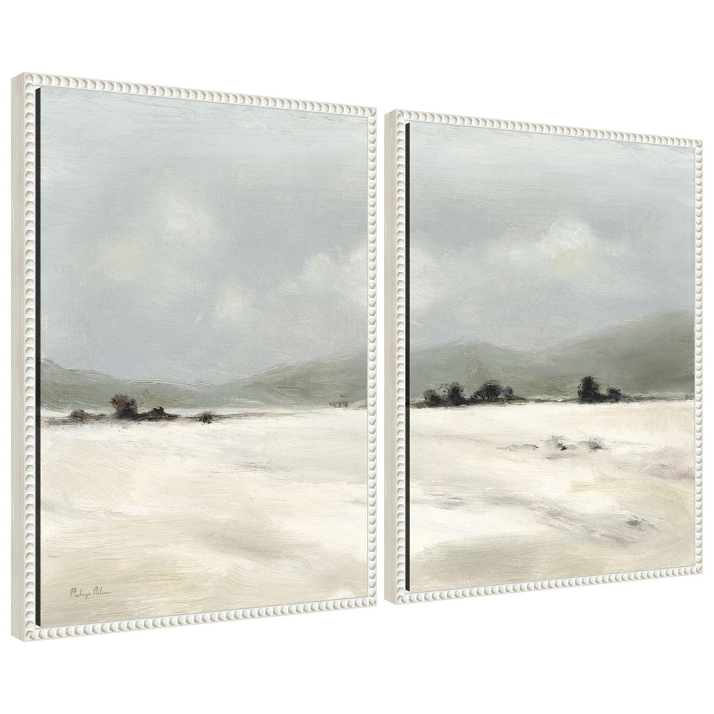 Sylvie Beaded December Mist - 2 Piece Framed Canvas Art Set by Mackenzie Nelson