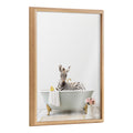 Blake Zebra Cottage Bathroom Framed Printed Glass by Amy Peterson Art Studio