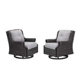 2 Lassen Wicker Swivel Rocking Chair