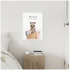Sylvie Raccoon Little Rascal Laundry Service Framed Canvas by Amy Peterson