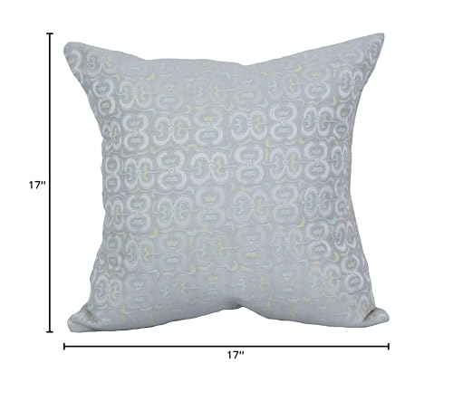 Blazing Needles Square Jacquard Throw Pillows, 17", Mahlika Sorbet 4 Count