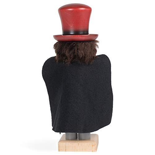 Mysterious Red Magician Nutcracker 11 X 4 Wood Decorative Tabletop Figurine