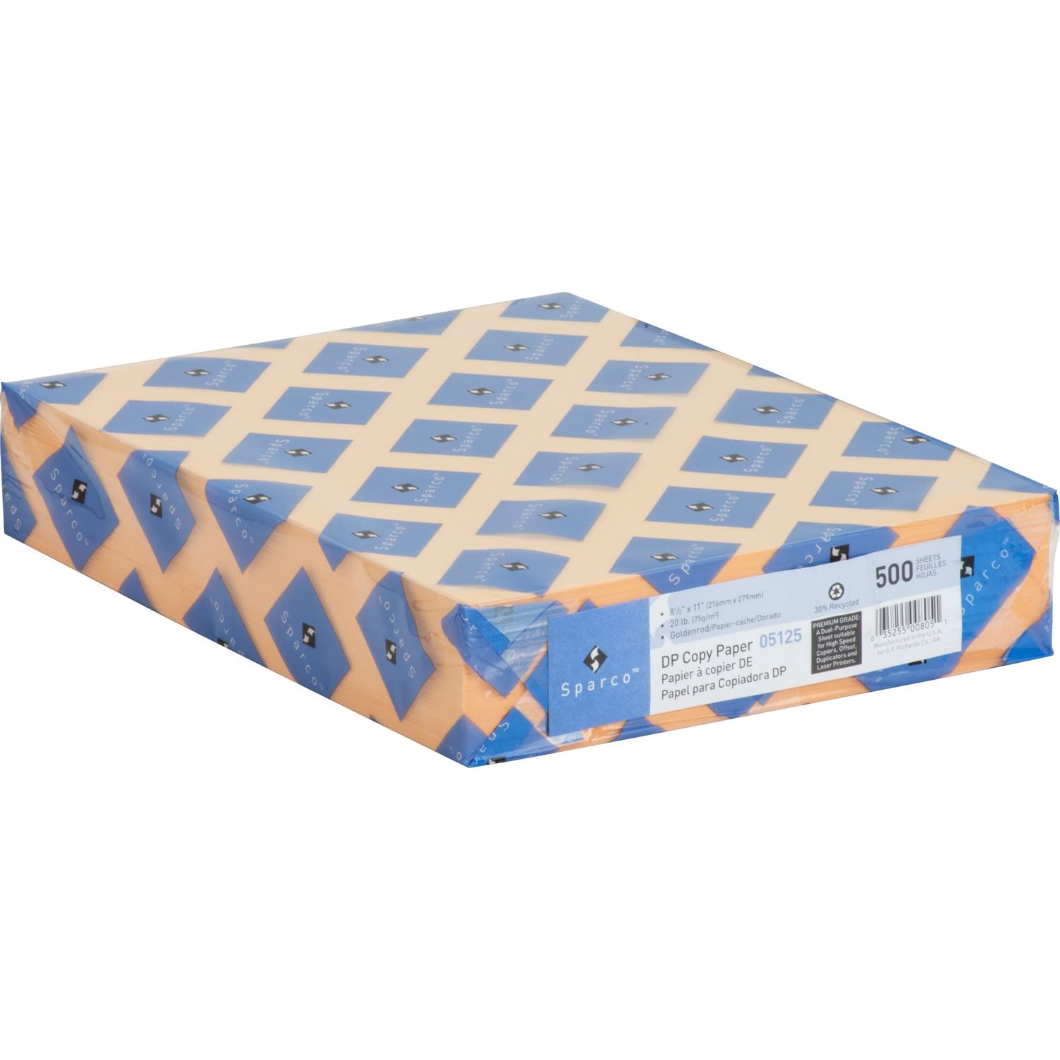 Sparco 05125 Premium Copy Paper, 20Lb, 8-1/2-Inch X11-Inch, 500/Rm, Goldenrod