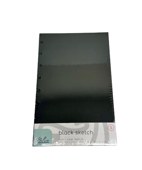 Talia Discbound Notebook Refills (Blank Pages (Black), Junior (5.5In X 8.5In))