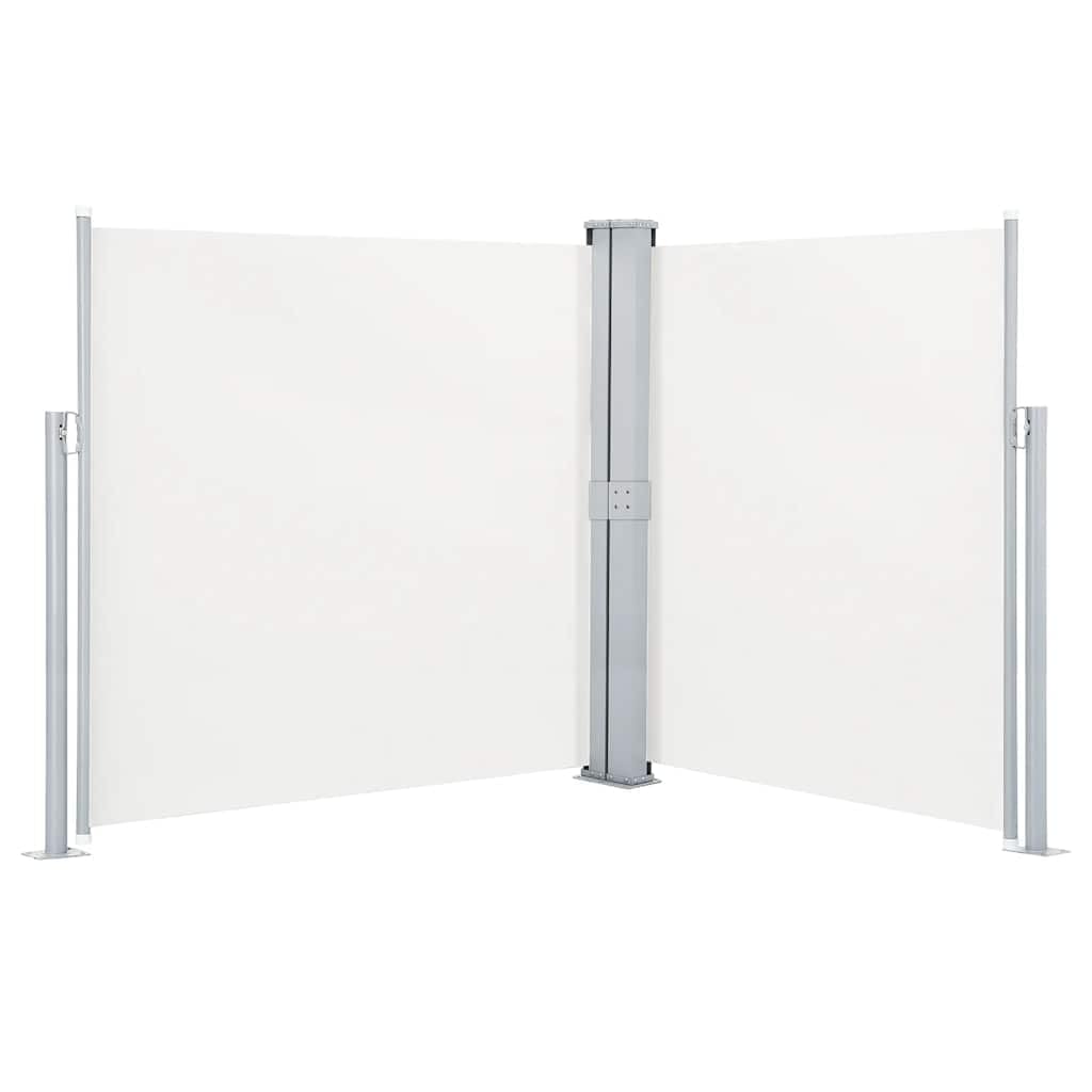 vidaXL Retractable Side Awning Cream 55.1x236.2 - Outdoor Privacy Screen for Garden, Patio, Balcony, UV-Proof, Tear-, Water- Pol