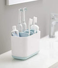 Plastic WallMounted Tooth Brush Holder Bathroom  SelfAdhesive Bathroom Organizer for Toothbrushes, Toothpaste, Shavers & Make