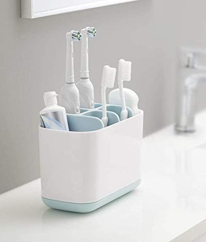 Plastic WallMounted Tooth Brush Holder Bathroom  SelfAdhesive Bathroom Organizer for Toothbrushes, Toothpaste, Shavers & Make