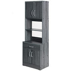 Shelby Tall Wooden Kitchen Pantry (Grey)