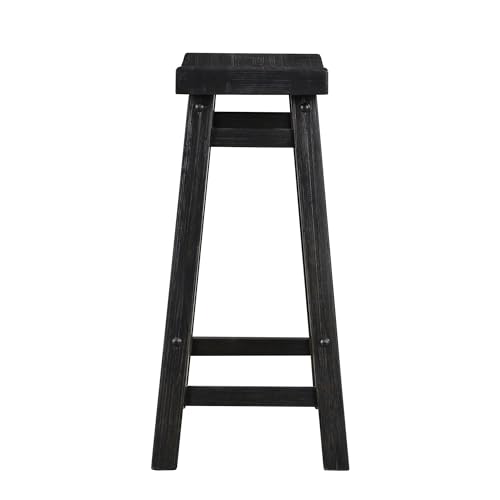 Boraam Sonoma Backless Saddle Kitchen Counter Stool - Black Charcoal