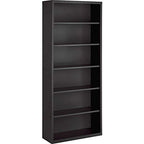 Lorell Fortress Series Charcoal Bookcase, 34.5" X 13" X 82"