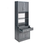 Shelby Tall Wooden Kitchen Pantry (Grey)