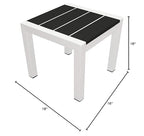 Pangea Home Joseph St Whtblk Side Table, Black