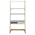 Freestanding Ladder Desk with Drawer, Solid American Maple Frame