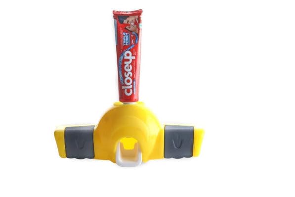 Rostir Home and Bathroom Toothpaste Dispenser/Squeezer with 4 Sets of Plastic Toothbrush Holder