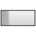 vidaXL Engineered Wood Bathroom Mirror - Gray, Acrylic - Modern Aesthetic, Durable, Easy to Clean, Wall Mounted, Assembly Required