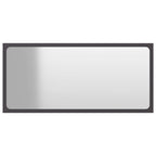 vidaXL Engineered Wood Bathroom Mirror - Gray, Acrylic - Modern Aesthetic, Durable, Easy to Clean, Wall Mounted, Assembly Required