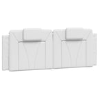 vidaXL White Hanging Headboard Cushion in Faux Leather - 59.8" Upholstered Pillow with Foam Filling for Bedroom Comfort and Decor