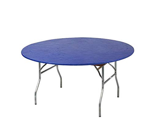Kwik-Covers 60' Round Fitted Plastic Table Covers, Bundle Of 5 (Royal Blue)