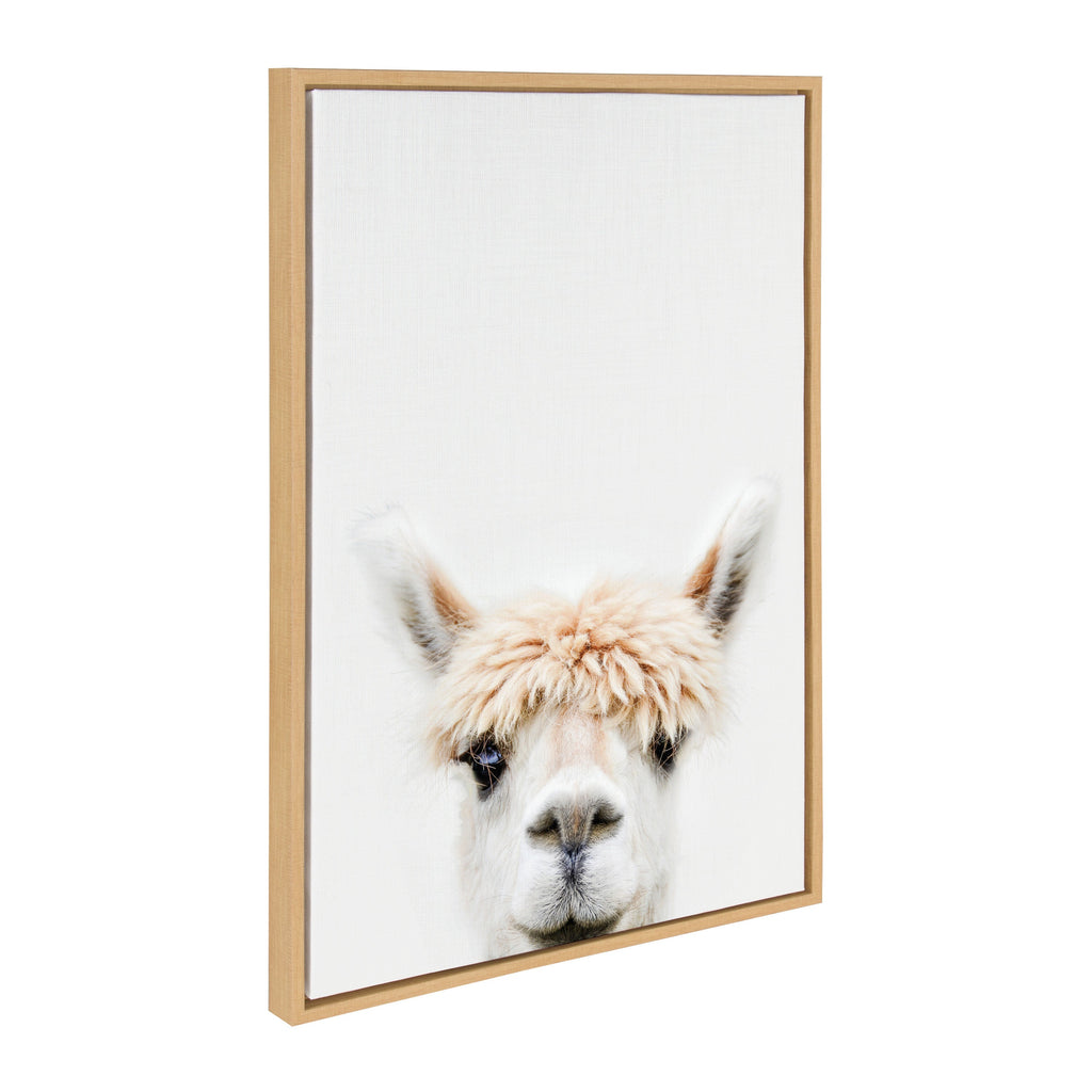 Sylvie Alpaca Bangs Framed Canvas by Amy Peterson Art Studio
