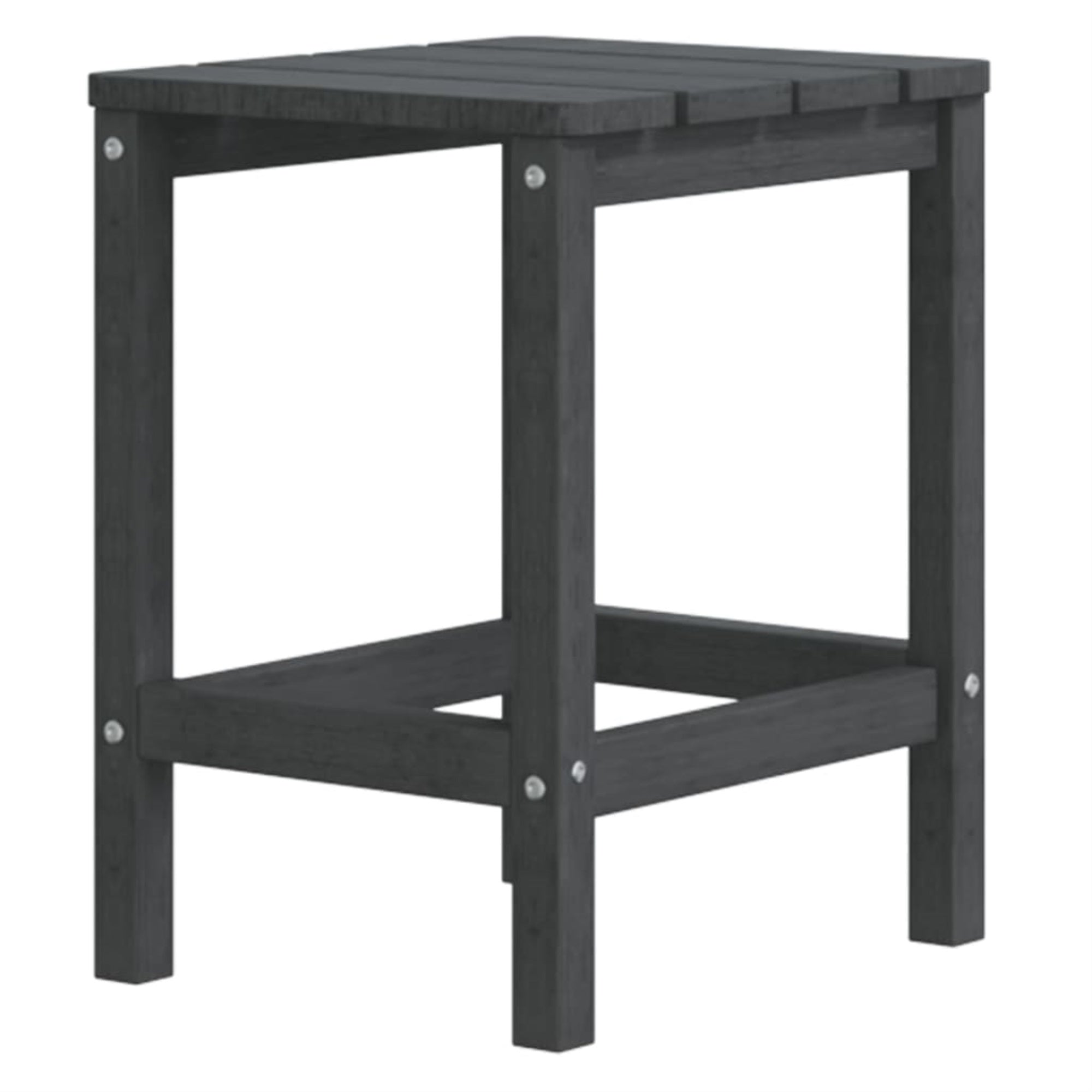 vidaXL Patio Adirondack Table Anthracite 15''x15''x18.1'' HDPE