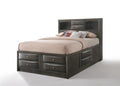 91 X 79 X 56 Eastern King Gray Oak Storage Bed