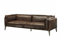 94 X 34 X 30 Distressed Chocolate Top Grain Leather Sofa