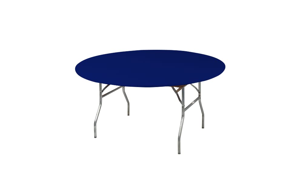 Kwik-Covers 60' Round Fitted Plastic Table Covers, Bundle Of 5 (Navy Blue)