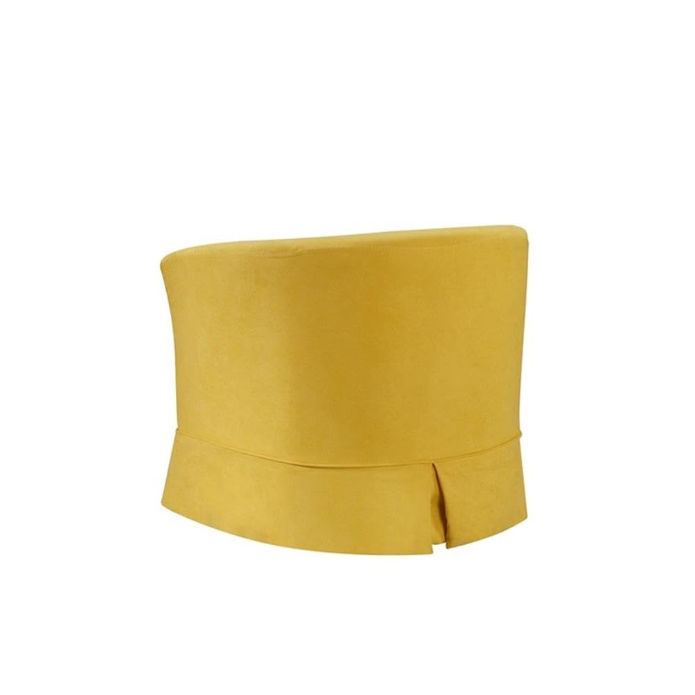 Lilola Home Tucker Yellow Woven Fabric Swivel Barrel Chair