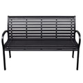 vidaXL Patio Bench Black 45.7'' Steel and WPC
