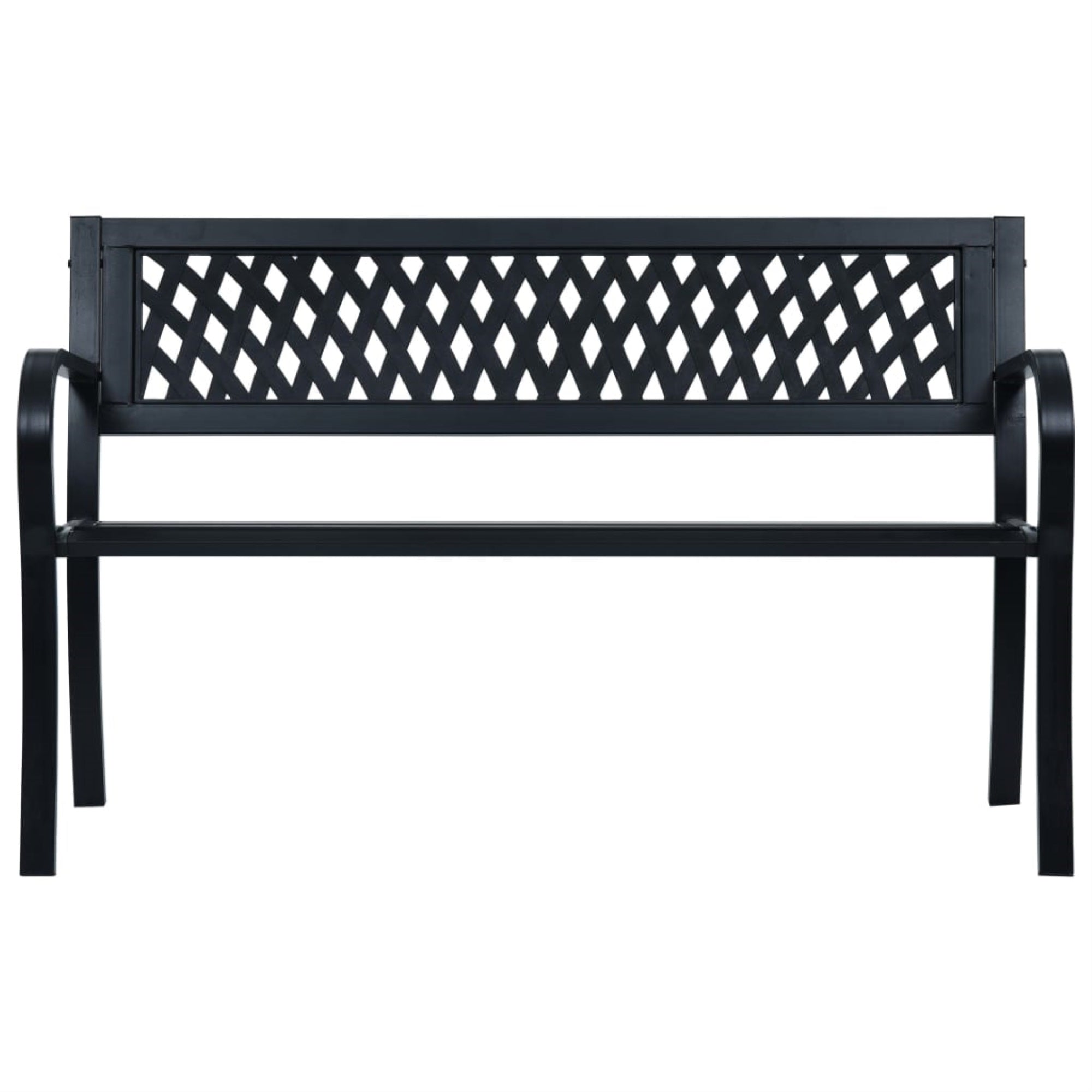 vidaXL Patio Bench Black 47.2'' Steel