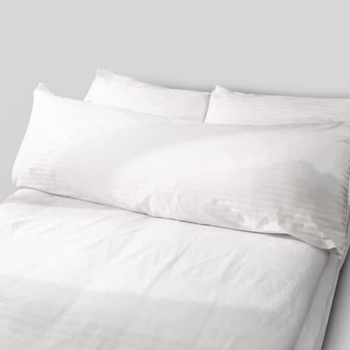 Feelathome 100% Cotton Pillow Protector With Zipper Waterproof Cover 20 X 54 Inches (Body Pillow, Single) - Noiseless Pillowcase
