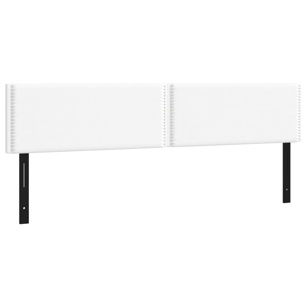 vidaXL Headboards 2 pcs White 35.4"x2"x30.7"/34.6" Faux Leather