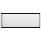 vidaXL Bathroom Mirror 39.4"x0.6"x14.6" in Black | Modern Style Wall Decorative Mirror | Sturdy Engineered Wood and Acrylic Material