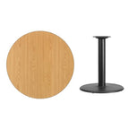 Flash Furniture Graniss 36'' Round Natural Laminate Table Top with 24'' Round Table Height Base